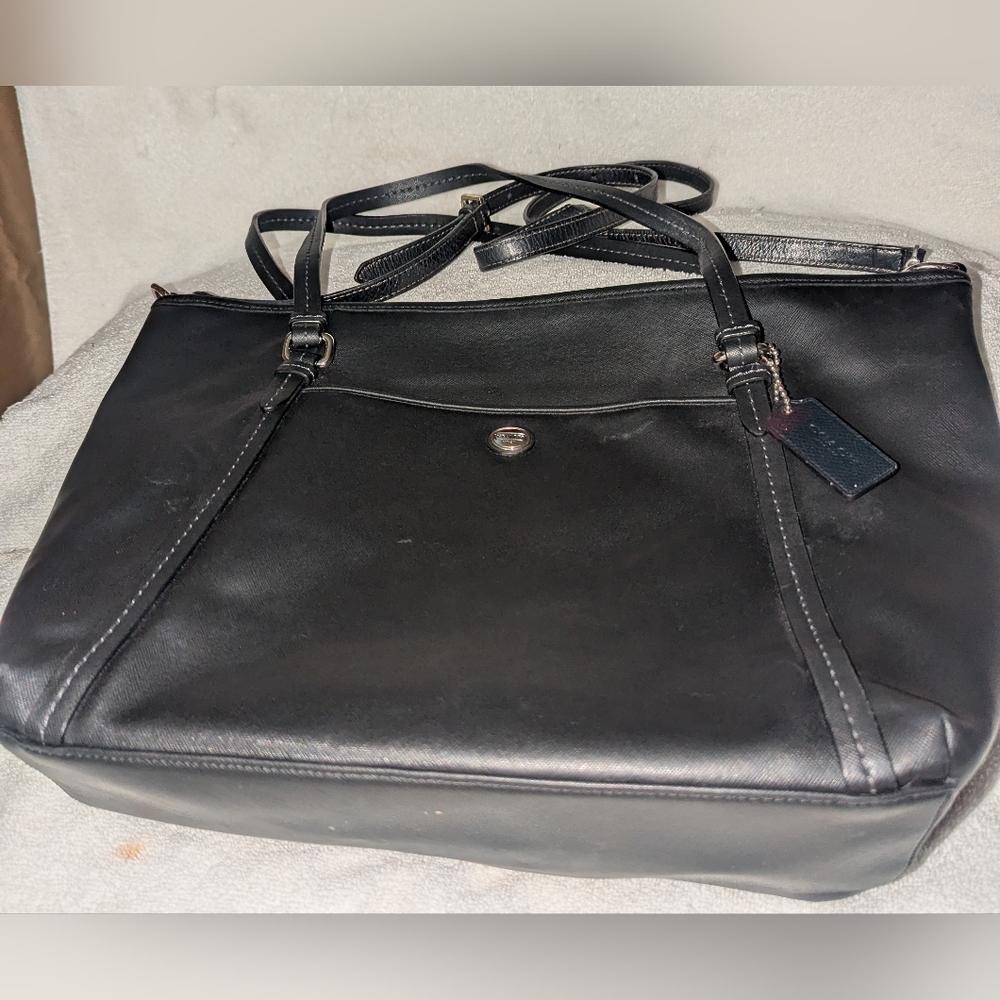 Coach Peyton Black Saffiano Leather Tote Bag. F25667 - Picture 8 of 12